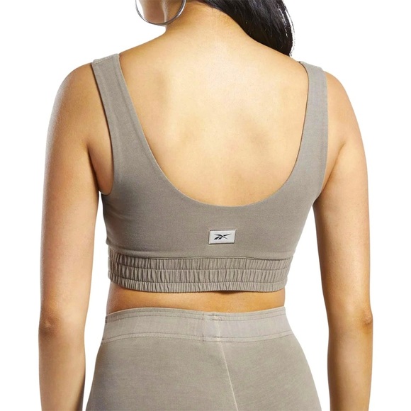 Reebok Women's Taupe Crop Top - Picture 2 of 5